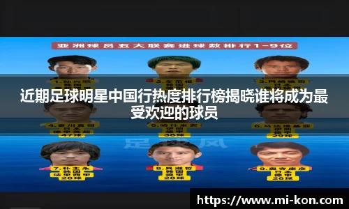 近期足球明星中国行热度排行榜揭晓谁将成为最受欢迎的球员