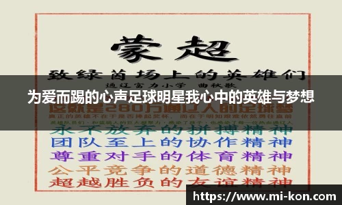 为爱而踢的心声足球明星我心中的英雄与梦想